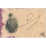 Giacomo Puccini (1858-1924) signed portrait postcard photograph. Slight staining to LH side, but.