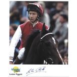 Horse Racing Lester Piggott signed 10X8 Autographed Editions colour photo. Good condition. All