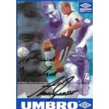 Alan Shearer Signed England Umbro Promo Photocard. Good condition. All autographs come with a