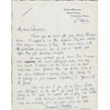 Dennis Wheatley ALS dated 1960, on headed paper features a clear signature from Wheatley whose