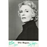 Uta Hagen signed 6x4 black and white photograph. Uta was a German actress who was elected to the