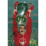 Jamie Carragher Signed 8x12 Liverpool European Cup Photo. Good condition. All autographs come with a