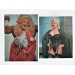 Dolly Parton collection of two colour photographs. 1 signed, and the other unsigned. Both