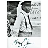 Morgan Freeman signed 7x5 black and white photograph pictured during his role in the 1989 film