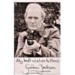 Gordon Jackson signed and dedicated6x4 black and white photograph. Jackson was a Scottish actor best