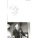 Gene Pitney (1940-2006) Singer Signed Page With Photo. Condition 8/10. Good condition. All