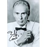 Bill Conti signed 12x8 black and white photograph. is an American composer and conductor, best known