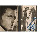 Franco Nero, collection of 2 6x4 black and white signed photographs. Nero is an Italian actor. His