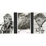 Hardy Kruger signed collection of 3 6x4 black and white photographs. Kruger is a German actor and