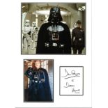 Dave Prowse 18x13 mounted signature piece includes two coloured photos pictured in his role as Darth