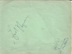 Errol Flynn signed autograph album page dated 1947. Good condition. All autographs come with a