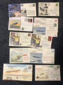 Zeppelin crew veterans signed cover collection. 11 RAF flown covers related to Zeppelin flights.