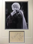 Dr Who John Pertwee 10 X 8 Inch Vintage Photograph Professionally Double Mounted Above An Album