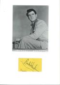 Rock Hudson 18x12 mounted signature piece includes fantastic black and white photo picturing one