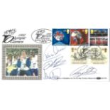 Athletics 1992 Olympic Games multi signed Commemorative FDC signatures include relay heroes Kriss