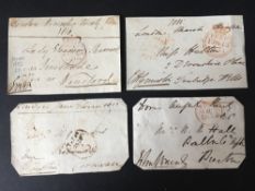 Georgian And Victorian Cricketers Signed Collection. Selection Of Six Envelope Fronts Signed By