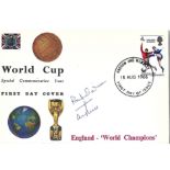 Terry Paine signed 1966 World Cup Special Commemorative cover PM Harrow and Wembley 18 Aug 1966.