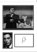 Al Pacino 16x12 mounted signature piece includes two fantastic black and white photos and a signed