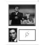 Al Pacino 16x12 mounted signature piece includes two fantastic black and white photos and a signed