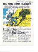 Great Train Robbery multi signed signature piece includes Detective Chief Superintendent Jack