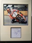 Barry Sheene 10 X 8 Photograph Professionally Double Mounted Above A White Page Signed By