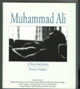 Muhammed Ali signed hardback book titled A Thirty Year Journey signed inside on a affixed