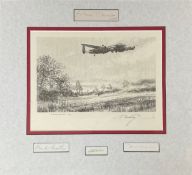 Original Robert Taylor Drawing and Breaching the Dam Dambusters Tribute Proof Collection both