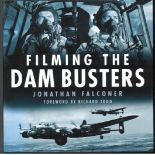 World War II hardback multi signed book tattled Filming The Dambusters signed inside by Johnny