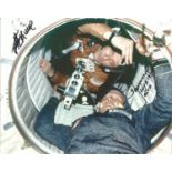 Astronauts Tom Stafford and Alexi Leonov signed ASTP 10x 8 inch colour photo. Good condition. All