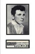 Gene Vincent signed mounted photo (1935-1971) ) 1950s Rock And Roll Singer Signed 11x17 Double