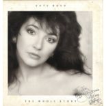 Kate Bush signed record The Whole Story signed to Joe Happy Christmas. Some foxing to cover but