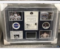 Apollo 11 crew signed FDC framed and mounted. From Apollo Astronaut Walt Cunningham's personal