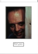 Anthony Hopkins 16x12 mounted signature piece includes fantastic Silence of the Lambs colour photo