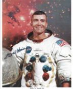 Space Fred W Haise signed 10x8 colour photo original NASA image pictured in Space Suit. Good