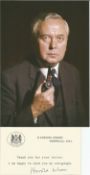 HAROLD WILSON (1916-1995) British Prime Minister signed 10 Downing Street card with Photo Good