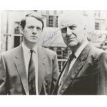 Morse John Thaw and Kevin Whatley signed 10 x 8 inch b/w photo, a scene from the series. Good