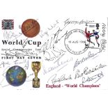 England World Cup 1966 multi signed Special Commemorative FDC 16 fantastic signatures include 10