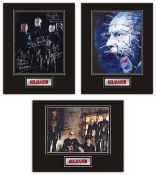 Set of 3 Stunning hand signed Hellraiser professionally mounted displays! This beautiful set of 3
