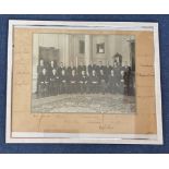 Winston Churchill Cabinet multi signed 21x17 mounted and framed signature piece includes rare