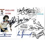 World Cup 1982 England v Spain multi signed FA commemorative cover signatures include Joe