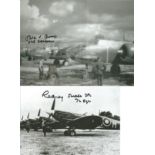 World War II collection 5 signed photos 6 RAF Fighter pilots and Battle of Britain veterans includes