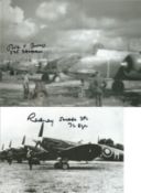 World War II collection 5 signed photos 6 RAF Fighter pilots and Battle of Britain veterans includes