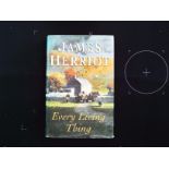 Every Living Thing signed and inscribed hardback book by James Herriot. 1992 Michael Jospeh ISBN 0-
