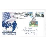 WW2. Norfolk Island Guadalcanal Landing Signed Lt Commander James Billo on 6 Aug 1992 Norfolk Island