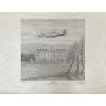 World War II 20x18 mounted print titled Flypast limited edition 223/500 signed in pencil by the