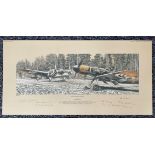 World War II 22x11 print titled The Fighting Finns signed in pencil by the artist Richard Taylor and