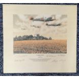 World War II 14x15 print titled Summer Patrol limited edition 27/50 signed in pencil by the artist