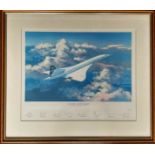 Aviation Concorde 24x21 framed and mounted print titled Concorde Simply the Best from an original