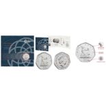 Royal Mint 'The Shape of a Revolution - 50 Years of the 50p Anniversary Coin' presentation pack.