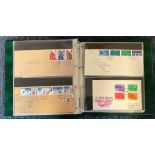 Over 55 FDC in a Stanley Gibbons Avon Stamp Album Binder with 16 Leaves, Various FDI Postmarks,